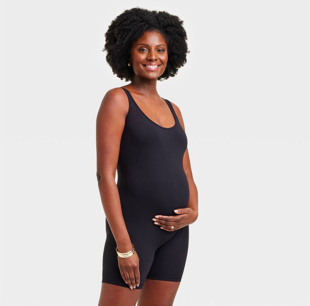 Isabel Maternity Black Sleeveless Jumpsuit Small